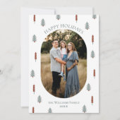 ボヘミアンパイン写真クリスマスホリデーカード 招待状 (正面)