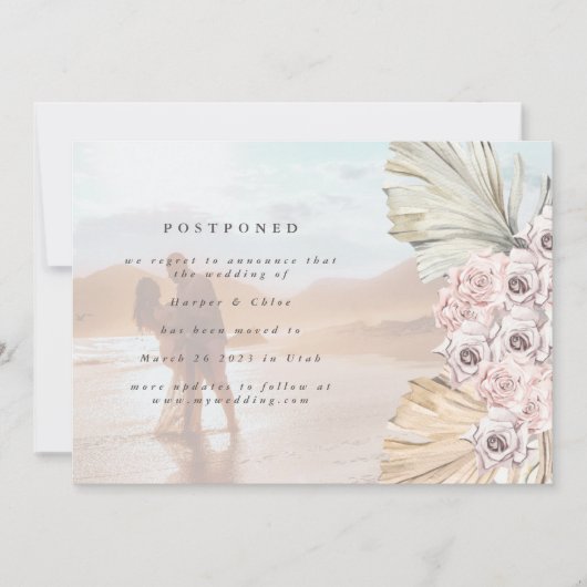 ボヘミアンパンパの日付を変更する セーブザデート (正面)