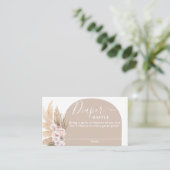 ボヘミアンパンパスグラスおむつラッフルカード エンクロージャーカード (スタンド正面)