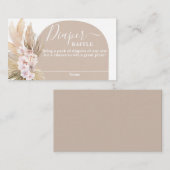 ボヘミアンパンパスグラスおむつラッフルカード エンクロージャーカード (正面/裏面)