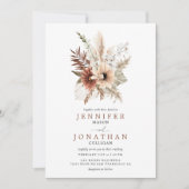 ボヘミアンパンパスグラスの写真 ウェディング 招待状 (正面)