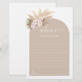 ボヘミアンパンパスグラスアドバイスのためのママはカードになる (正面/裏面)