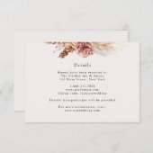 ボヘミアンパンパスグラスウェディング詳細カード 招待状 (正面/裏面)