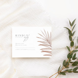 ボヘミアンパンパスグラスウェディングRSVP エンクロージャーカード