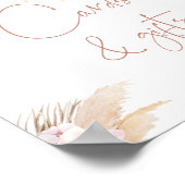 ボヘミアンパンパスグラスカードとギフトポスター ポスター (角)