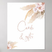 ボヘミアンパンパスグラスカードとギフトポスター ポスター (正面)