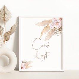 ボヘミアンパンパスグラスカードとギフトポスター ポスター