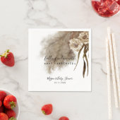 ボヘミアンパンパスグラスグリーンリーベビーシャワー スタンダードカクテルナプキン (インサイチュ)