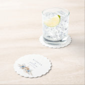 ボヘミアンパンパスグラスダスティブルー結婚ズ ペーパーコースター (インサイチュ)