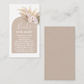 ボヘミアンパンパスグラスブックスベビーカード エンクロージャーカード (正面/裏面)