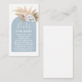 ボヘミアンパンパスグラスブックス男の赤ちゃんカード エンクロージャーカード (正面/裏面)