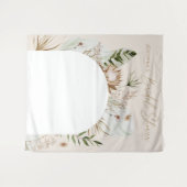 ボヘミアンパンパスグラスブライダルシャワータペストリー タペストリー (正面(横))