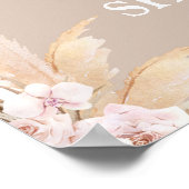 ボヘミアンパンパスグラスベビーシャワーウェルカムサイン ポスター (角)