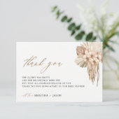 ボヘミアンパンパスグラスベビーシャワーサンキューカード サンキューカード (スタンド正面)