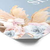 ボヘミアンパンパスグラスベビーシャワーボーイウェルカムサイン ポスター (角)