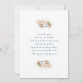 ボヘミアンパンパスグラスベビーシャワーボーイ招待状 招待状 (裏面)