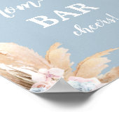 ボヘミアンパンパスグラスミモサバーボーイサイン ポスター (角)