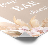 ボヘミアンパンパスグラスミモサバー徴候 ポスター (角)