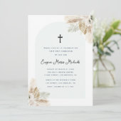 ボヘミアンパンパスグラス最初の聖餐式 招待状 (スタンド正面)