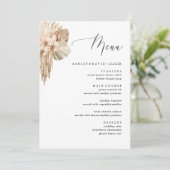 ボヘミアンパンパスグラス秋の結婚式ディナーメニュー メニュー (スタンド正面)