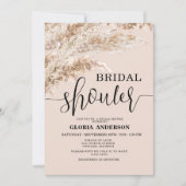 ボヘミアンパンパスグラス秋ブライダルシャワー 招待状 (正面)