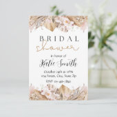 ボヘミアンパンパスグラス結婚式招待状 | 素朴 招待状 (スタンド正面)