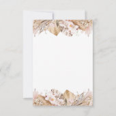 ボヘミアンパンパスグラス結婚式招待状 | 素朴 招待状 (裏面)