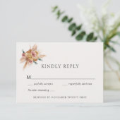 ボヘミアンパンパスグラス ウェディング レスポンス カード (スタンド正面)