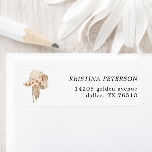 ボヘミアンパンパスグラス 返送先ラベル ラベル (インサイチュ)