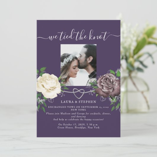 ボヘミアンパープルウェディングレセプション 招待状 (スタンド正面)