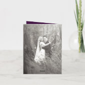 ボヘミアンパープルスパイラル ウェディング フォト サンクス サンキューカード (裏面)