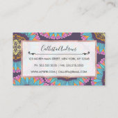 ボヘミアンパープルピンクイエローレースマンダラス 名刺 (裏面)