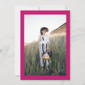 ボヘミアンパープル金ゴールドグリッターフローラ写真Sweet 16 招待状 (裏面)