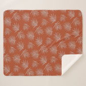 ボヘミアンパームパターン シェルパブランケット (正面(横))