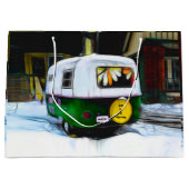 ボヘミアンヒッピーの人生は旅だけ行く ラージペーパーバッグ (正面)