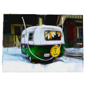 ボヘミアンヒッピーの人生は旅だけ行く ラージペーパーバッグ (裏面)