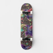 ボヘミアンヒッピーカラフルジュエルトーンフラクタルアート スケートボード (正面)
