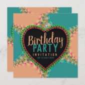 ボヘミアンヒッピーガールズナイトディナーパーティの招待状 招待状 (正面/裏面)