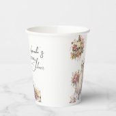 ボヘミアンビクトリアンウェディングドレス ティーブライダルシャワー 紙コップ (左)