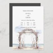 ボヘミアンビーチセレモニー レセプション アーチ ウェディング 招待状 (正面/裏面)