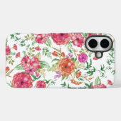 ボヘミアンピンクの珊瑚緑色の水色のバラ花 Case-Mate iPhoneケース (裏面 (横))