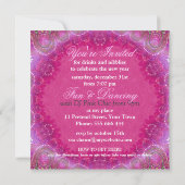 ボヘミアンピンクガールズナイトニューイヤーパーティー招待状 招待状 (裏面)