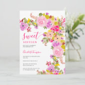ボヘミアンピンクローズワイルドフラワーズ春スウィート16 招待状 (スタンド正面)