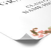 ボヘミアンピンクローズワイルドフラワーズ春卒業 ポスター (角)