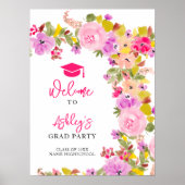 ボヘミアンピンクローズワイルドフラワーズ春卒業 ポスター (正面)