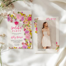 ボヘミアンピンクローズワイルドフラワーズ春卒業