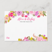 ボヘミアンピンクローズ卒業アドバイスの願い エンクロージャーカード (正面)