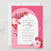 ボヘミアンピンク秋フローラアーチフォト結婚ズ (正面)