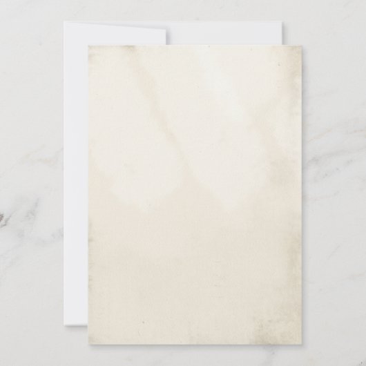 ボヘミアンピーコックフェザーティール(緑がかった色)ブライダルシャワー 招待状 (裏面)