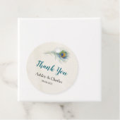 ボヘミアンピーコックフェザーブンテージウェディングサンキューサンキュー フェイバータグ (インサイチュ)